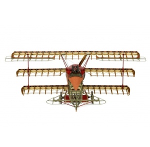 Aeromodel Fighter Fokker Dr I. scara1:16 Model de aeronavă din lemn și metal - Img 5
