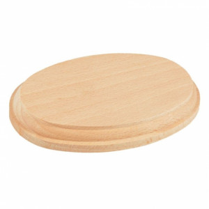 Baza ovala lemn 60x100x20mm pt modele/figurine modelism, Amati Italia. - Img 2