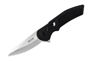 Briceag de buzunar Buck Hexam 0261 (0261BKS-B / 0261ORS-B), otel 7Cr, maner PP/TPE, Button Lock