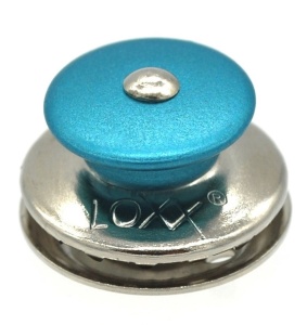 Buton superior nichelat Turquoise pentru sisteme de fixare LOXX