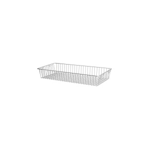 Cos plasa metalica Dolle Gridbasket 800x350x120 mm, argintiu, pentru rafturi modulare