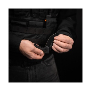 Cutit automat SOG TAC AU Compact 15-38-09-57, lama Drop Point Cryo D2, AU-XR Lock, maner din aluminiu, Tactical EDC Knife - Img 9