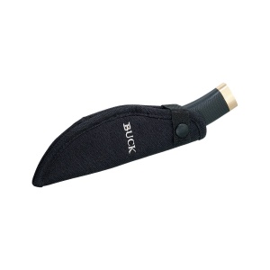 Cutit de vanatoare Buck 691 Zipper 0691BKG-B, lama 10.5 cm cu guthook, otel 420HC, maner cauciuc, teaca inclusa - Img 4
