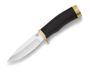 Cutit fix pentru vanatoare Buck 0692BKS-B Vanguard, maner cauciucat negru si garda alama