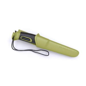 Cutit outdoor Morakniv Companion Spark S Green, otel inoxidabil 12C27, cu amnar integrat, teaca inclusa - Img 4