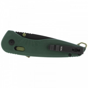 Cutit pliabil SOG Aegis AT Forest Moss 11-41-04-41, lama Drop Point CRYO D2 Black TiNi, deschidere asistata S.A.T., AT-XR Lock, maner GRN Forest Moss, EDC Premium - Img 3