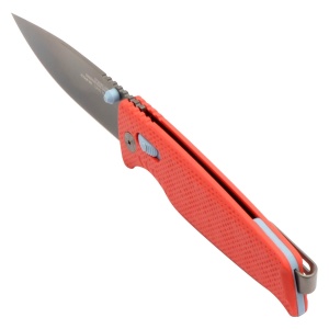 Cutit pliabil SOG Altair XR Canyon Red 12-79-02-57, lama Drop Point CRYO 154CM Satin, XR Lock, Thumb Stud, maner GRN Canyon Red, EDC Ultralight - Img 4