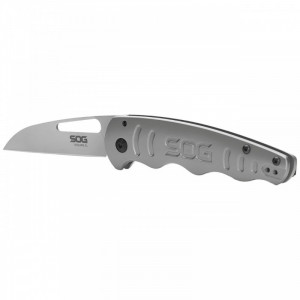 Cutit pliabil SOG Escape FL 14-52-01-57, lama Drop Point 8Cr13MoV, Frame Lock, maner din otel inoxidabil, EDC Rescue Folder - Img 13