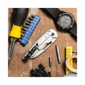 Cutit pliabil SOG Escape FL 14-52-01-57, lama Drop Point 8Cr13MoV, Frame Lock, maner din otel inoxidabil, EDC Rescue Folder - Img 19
