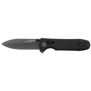Cutit pliabil SOG Pentagon XR LTE Black 12-61-05-57, lama Spear Point CTS XHP Black TiNi, XR Lock, Flipper, maner G10 Black cu liner-e Carbon Fiber, EDC Tactical - Img 5