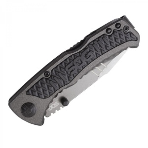 Cutit pliabil SOG Sideswipe SW1011-CP, lama asistata 7Cr15, Lockback, maner aluminiu cu insertii GRN - Img 10