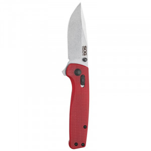 Cutit pliabil SOG Terminus XR G10 Crimson, lama D2 Black TiNi, XR Lock, maner G10 rosu, Flipper EDC - Img 10