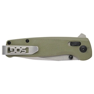 Cutit pliabil SOG Terminus XR G10 Olive Drab, lama D2, XR Lock, maner G10 verde olive, Flipper EDC - Img 15