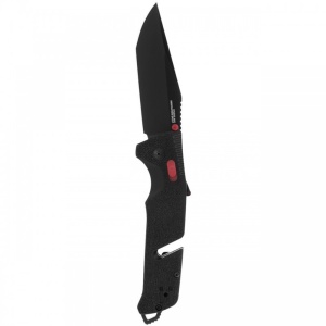Cutit pliabil SOG Trident AT Black Tanto 11-12-04-41, lama Tanto CRYO D2 Black TiNi, deschidere asistata S.A.T., AT-XR Lock, taietor de centura, spargator de geam, maner GRN Black - Img 17