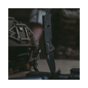 Cutit pliabil SOG Trident AT Olive Drab 11-12-03-41, lama Drop Point CRYO D2 Black TiNi, deschidere asistata S.A.T., AT-XR Lock, taietor de centura, spargator de geam, maner GRN Olive Drab - Img 14