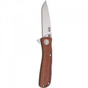 Cutit pliabil SOG Twitch II Wood TWI17-CP, lama Drop Point AUS-8 Satin, deschidere asistata S.A.T., Lockback, maner din lemn Rosewood, EDC Premium - Img 8