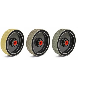Disc texturat cu tambur plastic - 8" diamantat pentru polizare minerale/sticla pentru polizorul CabKing - Img 1