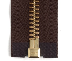 Fermoar YKK pielarie din alama cu banda maro, Tandy Leather SUA - Img 2