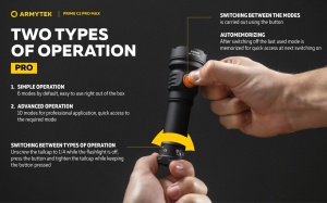 Lanterna EDC Armytek Prime C2 Pro Max Warm 4000 lm cu acumulator 21700 inclus - Img 15