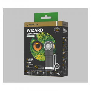 Lanterna frontala Armytek Wizard C2 Pro Max Sand White Magnet USB 4000 lm - Img 9