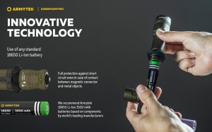 Lanterna tactica Armytek Dobermann Pro Magnet USB Olive Warm 1400 lm cu acumulator inclus - Img 16
