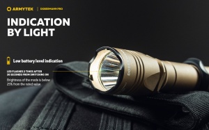 Lanterna tactica Armytek Dobermann Pro Magnet USB Sand Warm 1400 lm cu acumulator inclus - Img 13