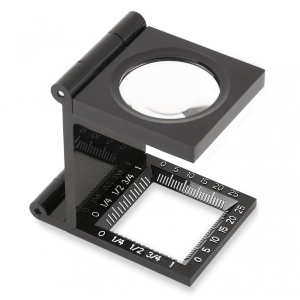 Lupa pliabila LinenTest din plastic 5x30 mm cu masuratori - Carson