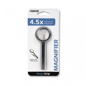 Lupa portabila MagniGrip, putere 4.5x cu penseta de precizie - Carson - Img 8