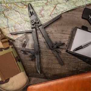 Multitool SOG PowerLock EOD V-Cutter Black Oxide cu husa din nylon, 18 functii, Compound Leverage - Img 19