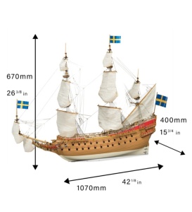 Navomodel nava de razboi Vasa, scara 1:65 - Artesania Latina - Img 3