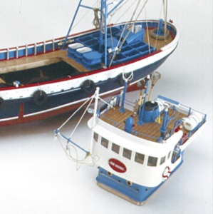 Navomodel Noua Tuna Boat Marina II, scara 1:50 Model din lemn Kit barca de pescuit - Artesania Latina - Img 5