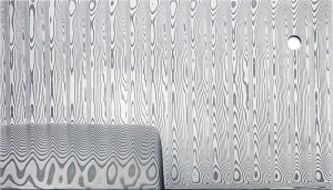 Otel Damasc pentru cutite, Damasteel DS93X, RäsvelgFlatGround 38x4.0x550mm - Img 3