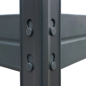 Raft metalic depozitare, 180 x 120 x 45 cm, gri, 4 polite, 250 kg/polita - Img 4