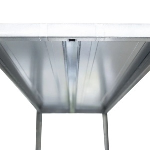 Raft metalic pentru depozitare 188 x 100 x 40 cm, 5 polite, 70 kg/polita, gri - Img 3