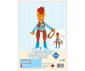 Sablon din lemn, „Cowboy”, pentru traforaj, dimensiunea A4, Pebaro