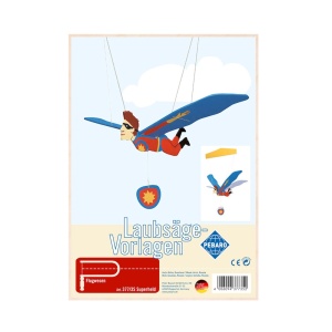 Sablon din lemn, "Supererou", pentru traforaj, dimensiunea A4, Pebaro