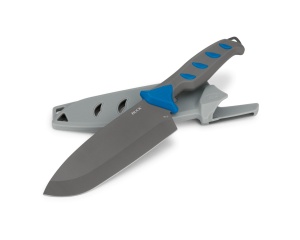 Satar pentru peste de apa sarata Buck Hookset 0150BLS-B, lama 15.2 cm, otel 5Cr15MoV, maner antialunecare albastru, teaca polimer - Img 2