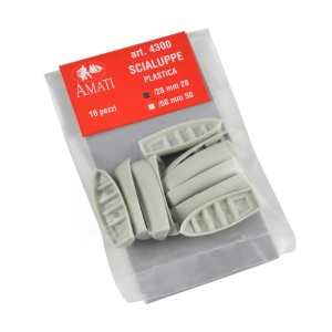 Set 2 barci cu motor din plastic pentru navomodele, 80mm, Amati - Img 3