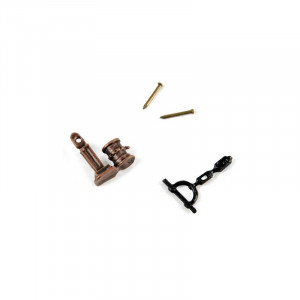 Set 2 pompe simple din metal pentru navomodele, 11mm, Amati - Img 2