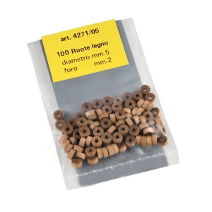 Set 20 roti lemn pentru afet de tun, 5mm, Amati - Img 5
