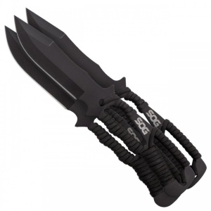 Set 3 cutite de aruncat SOG Throwing Knives, otel 420, lama 112 mm - Img 14