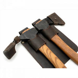 Set-AX1/AX2 Set topor si tesla cioplire lemn AX1 si AX2 cu teaca din piele, BeaverCraft - Img 6