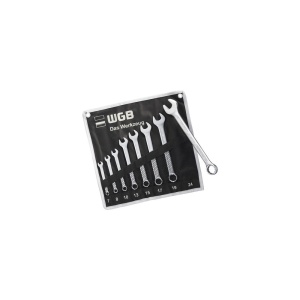 Set chei combinate fixă-inelară WGB 7-24 mm, 8 piese, crom-vanadiu - Img 1