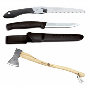 Set Cuțit Companion, negru, Fierastrau Silky Pocketboy 170mm cu 10dinti, 30mm si Bison 1250g - Img 2