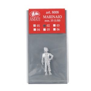 Set de 6 figurine metalice ofiter si marinari pt navomodele / hobby, 35mm, Amati Italia - Img 14