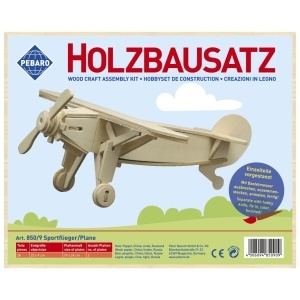 Set de constructie din lemn „Avion de sport” debitat cu laser Pebaro - Img 2