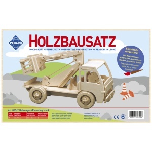 Set de constructie din lemn „Camion Lift” debitat cu laser Pebaro - Img 2