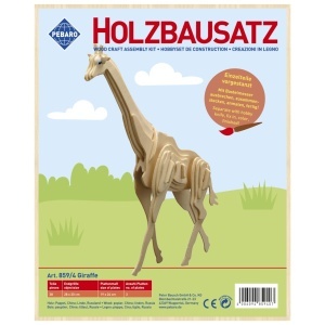 Set de constructie din lemn „Girafa” debitat cu laser Pebaro - Img 2