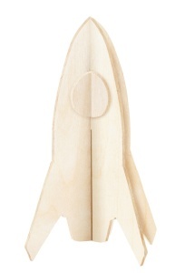 Set de constructie din lemn „Racheta” debitat cu laser Pebaro