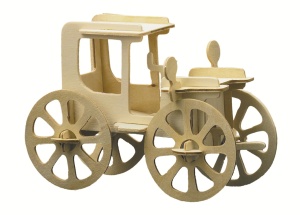 Set de constructie din lemn "Oldtimer IV" debitat cu laser Pebaro